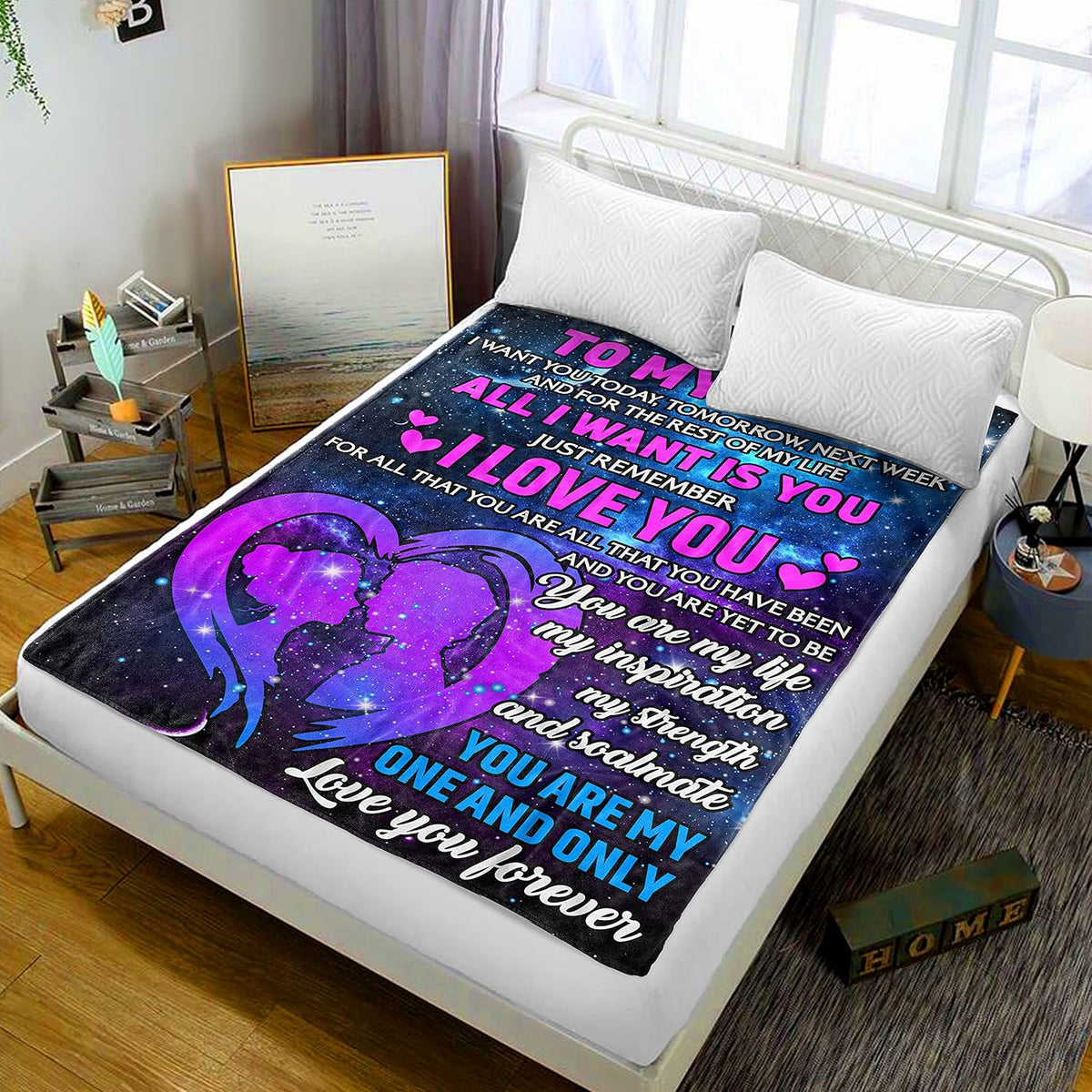 PREZZY to My Wife Blanket from Husband Super Soft Micro Flannel Throw Blankets