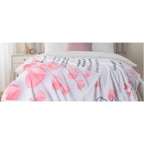 Battilo Throw Blankets Anniversary Birthday Gift for Mom from Daughter Son, I Love You Mom Blanket, Super Soft Flannel Throw Blankets for Bed Couch, 50x60