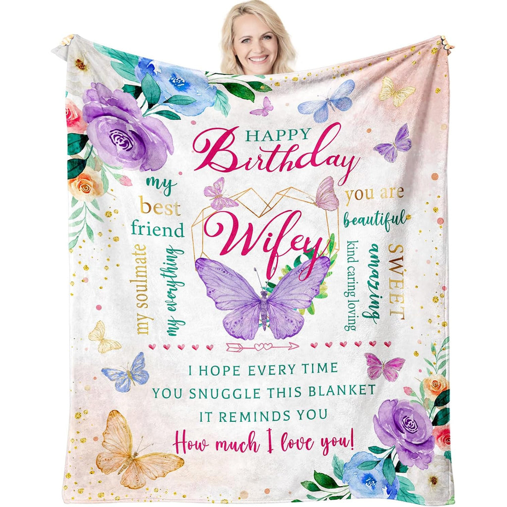 Suggestions for Birthday Presents for Your Wife, Unique Gifts for Her Special Day, And a Cozy Throw Blanket Measuring 60 X 50 to Celebrate Her Birthday