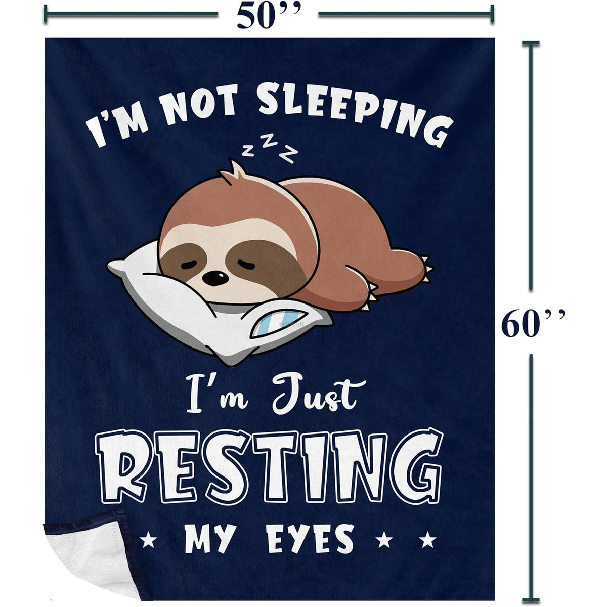Birthday Gifts for Men/Him, Gifts for Him Dad Grandpa Husband Blanket 60X50, Anniversary Retirement Gift for Man, I'M Not Sleeping I'M Just Resting My Eyes