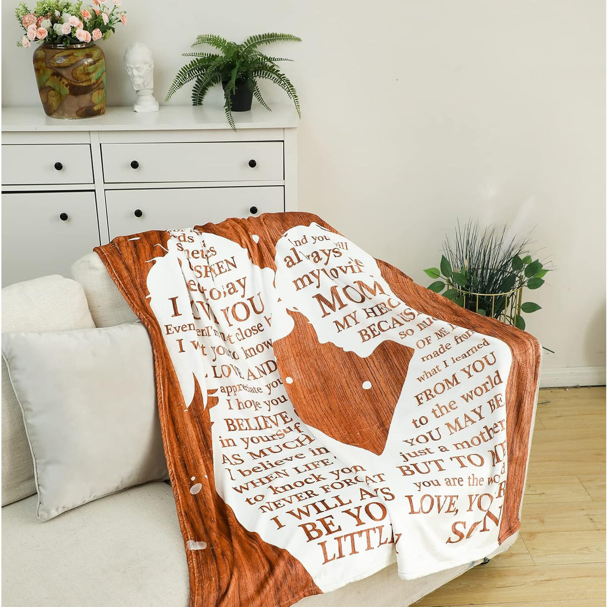 Birthday Gifts for Mom from Son Stocking Stuffers I Love You Gifts Best Mom Ever Ideas to My Mom Blanket Mothers Day Christmas Valentines Present Bed Throw Blanket 60x50