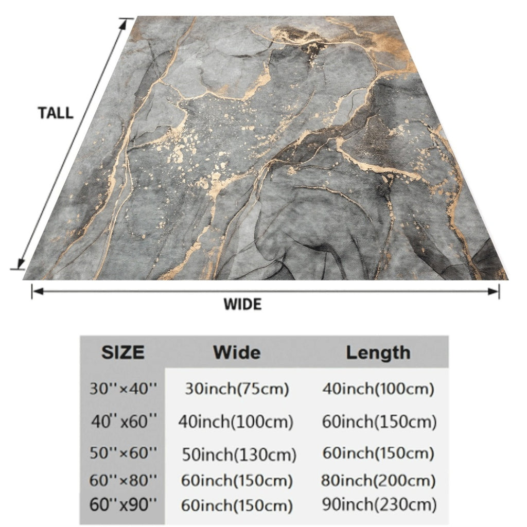 1pc Luxury Gray And Golden Marble Print Flannel Blanket Elegant Dark Gray And Golden Veins Soft All-Season Couch Throw Spread Sofa Cover Machine Washable Luxury Home Decor for Living Room Bedroom