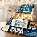 1pc Father'S Day Themed Flannel Throw Blanket with Spanish Papa Quotes And Heartfelt Messages Cozy Soft Flannel Material Perfect Gift for Dad Stylish Decor for Couch Sofa