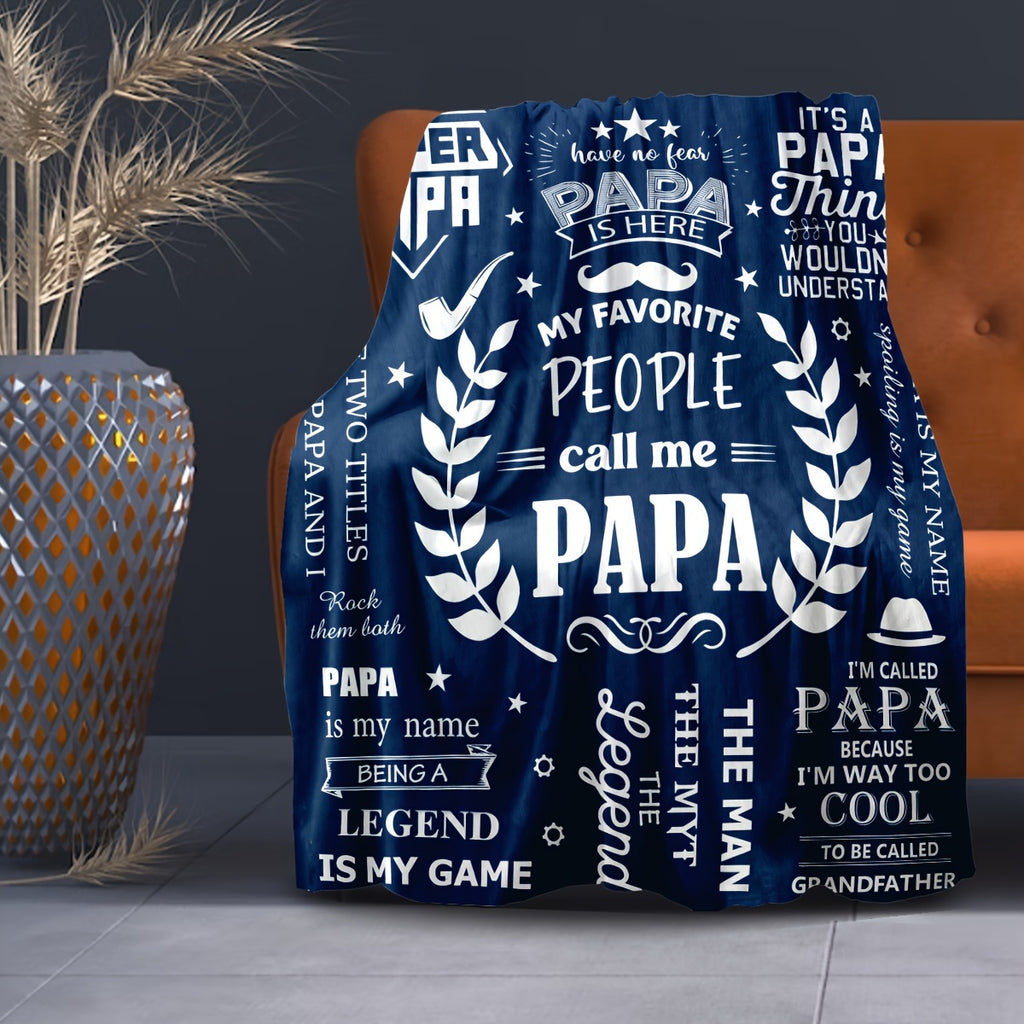 World'S Best Dad- Flannel Throw Blanket| Perfect Gift for Papa on Father'S Day, Birthday& More| Soft, Warm& Cozy| Machine Washable| Blue