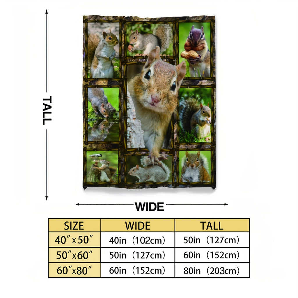 1pc Ultra-Soft Flannel Blanket Featuring a Squirrel Design, Perfect for Adding Warmth And to Your Couch, Sofa, Or Bed Throughout The Year