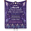 Levens Gifts for Mom Blanket 60 X 50 Soft Flannel Throw for Mother, Perfect Christmas Birthday Gift for Mom from Son Daughter, Cozy Blanket for Mother's Sofa or