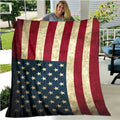 1pc a 280Gsm Comfortable Patriotic Throw Blanket Suitable for All Seasons, Easy to Maintain, And Tears, Ideal for Use on a Sofa, Bed, Or While Traveling