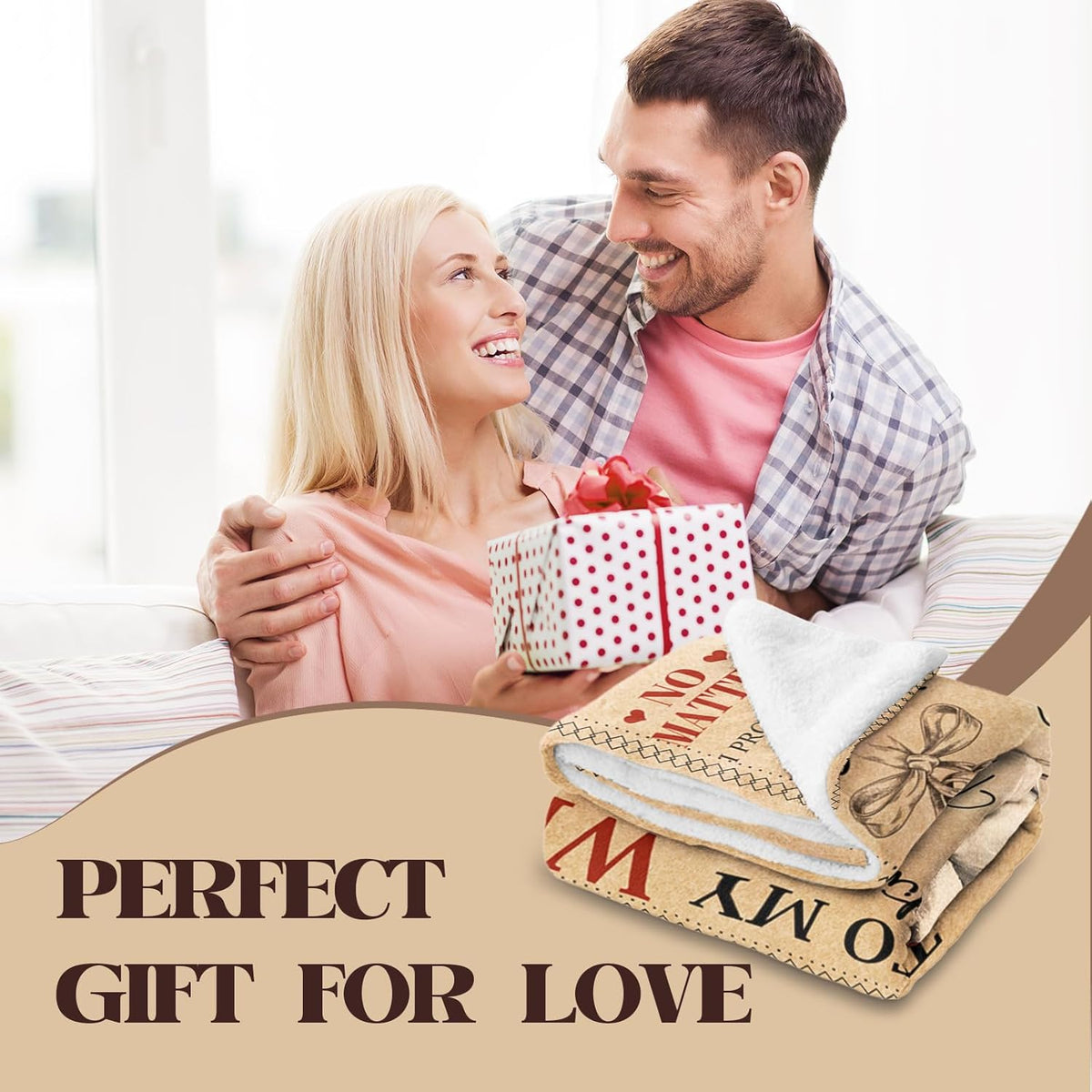 Wife Christmas Birthday Gifts from Husband Ideas- Happy Wedding Anniversary Romantic Gifts for Women- I Love You Gift for Her- Anniversary Birthday Presents for Her- to My Wife Blanket 50x60