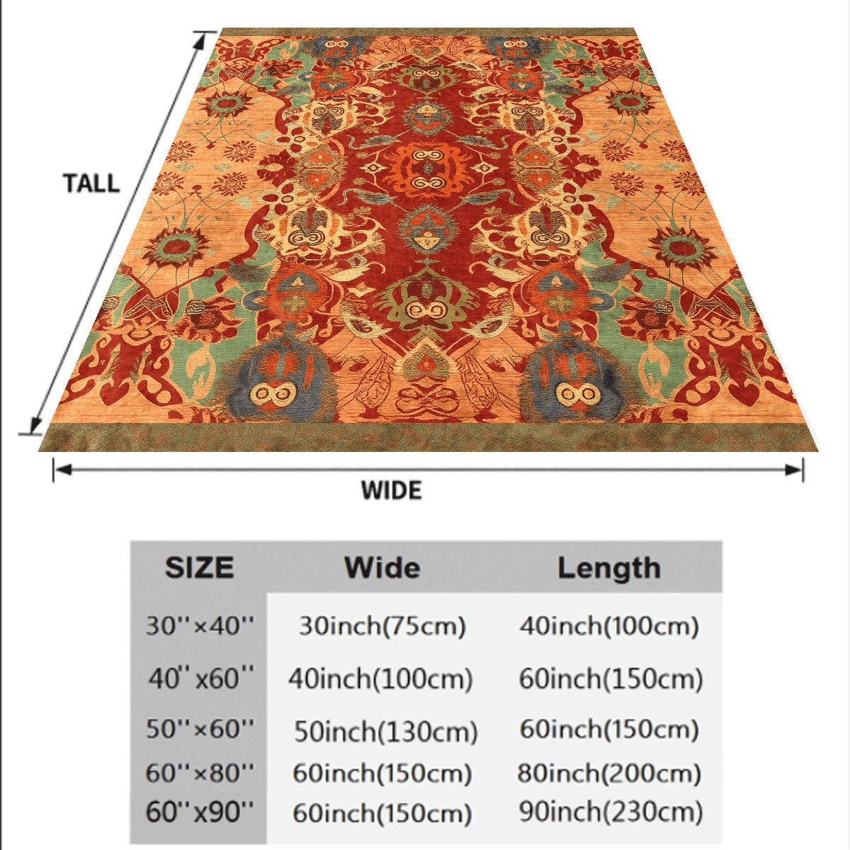 1pc A Vintage Bohemian Moroccan Style Blanket Ultra-Soft And Comfortable in Orange with Traditional Eastern Design Featuring a Single-Sided Print Suitable for S Sofas And Home Office Naps