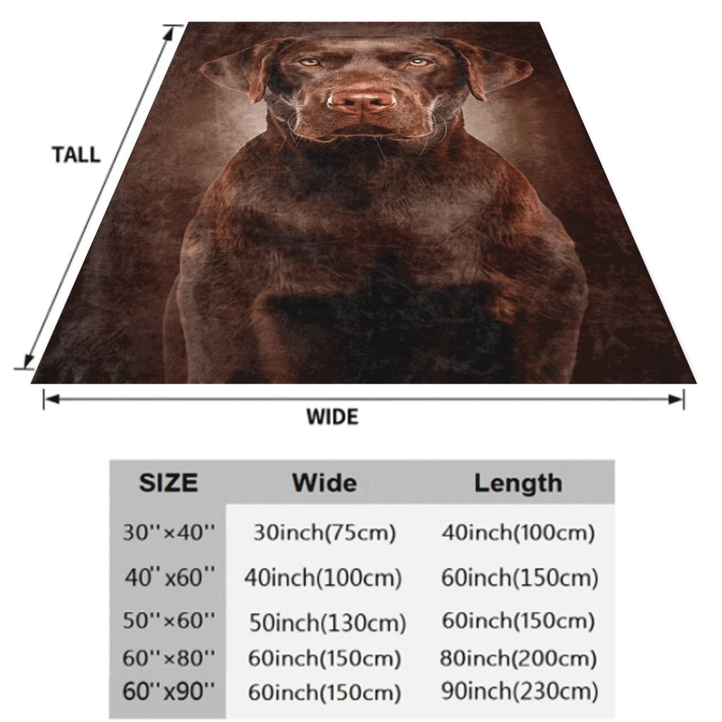 1pc Asian-Influenced Flannel Throw Blanket with Labrador Dog Print Soft Warm Versatile for Sofa Office And Travel Ideal Christmas Or Birthday Gift Polyester All-Season Animal