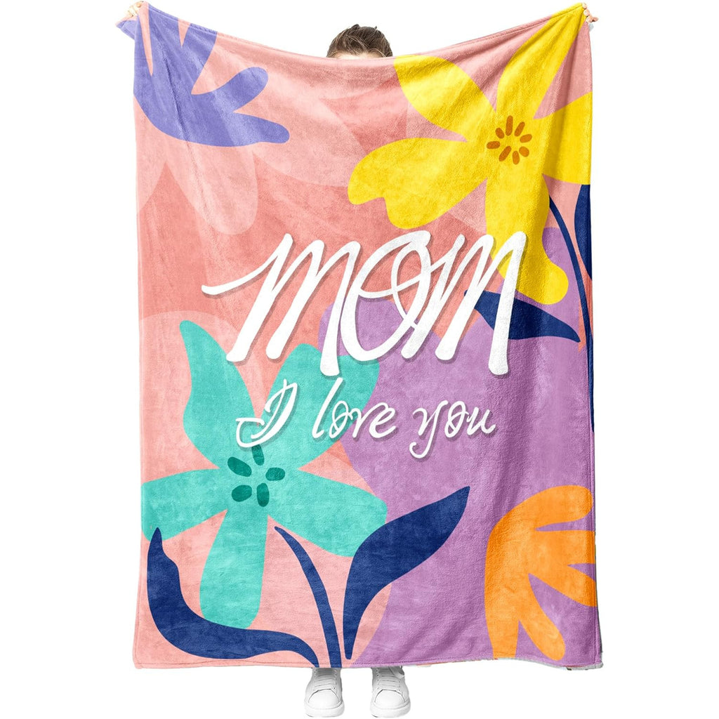 Battilo for Mom Birthday Mothers Day, to My Mom Blanket Gift from Daughter Son, Gift Blanket, Super Soft Flannel Throw Blanket for Couch Bed Sofa 50 X 60