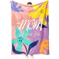 Battilo for Mom Birthday Mothers Day, to My Mom Blanket Gift from Daughter Son, Gift Blanket, Super Soft Flannel Throw Blanket for Couch Bed Sofa 50 X 60