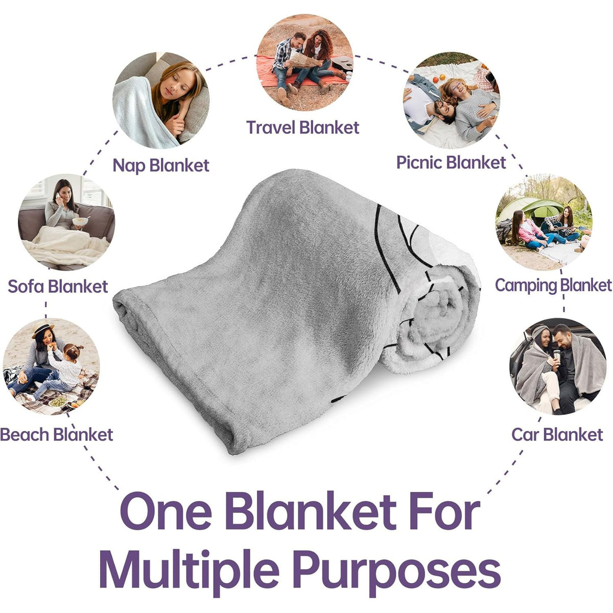 SteadStyle Christmas Mom Gifts for Mommy from Daughter Son, Mom Birthday Gifts Blanket, Mother Presents for Christmas, Valentine's Day, Mothers Day, Fluffy Blanket for Mommy, 60'' X 50''(Grey)
