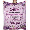 Floral Aunt Blanket: A Heartfelt Gift for Your Beloved Aunt- Perfect for Pet, Teenagers, Or Adults- Machine Washable- Contemporary Style- All Seasons Suitable