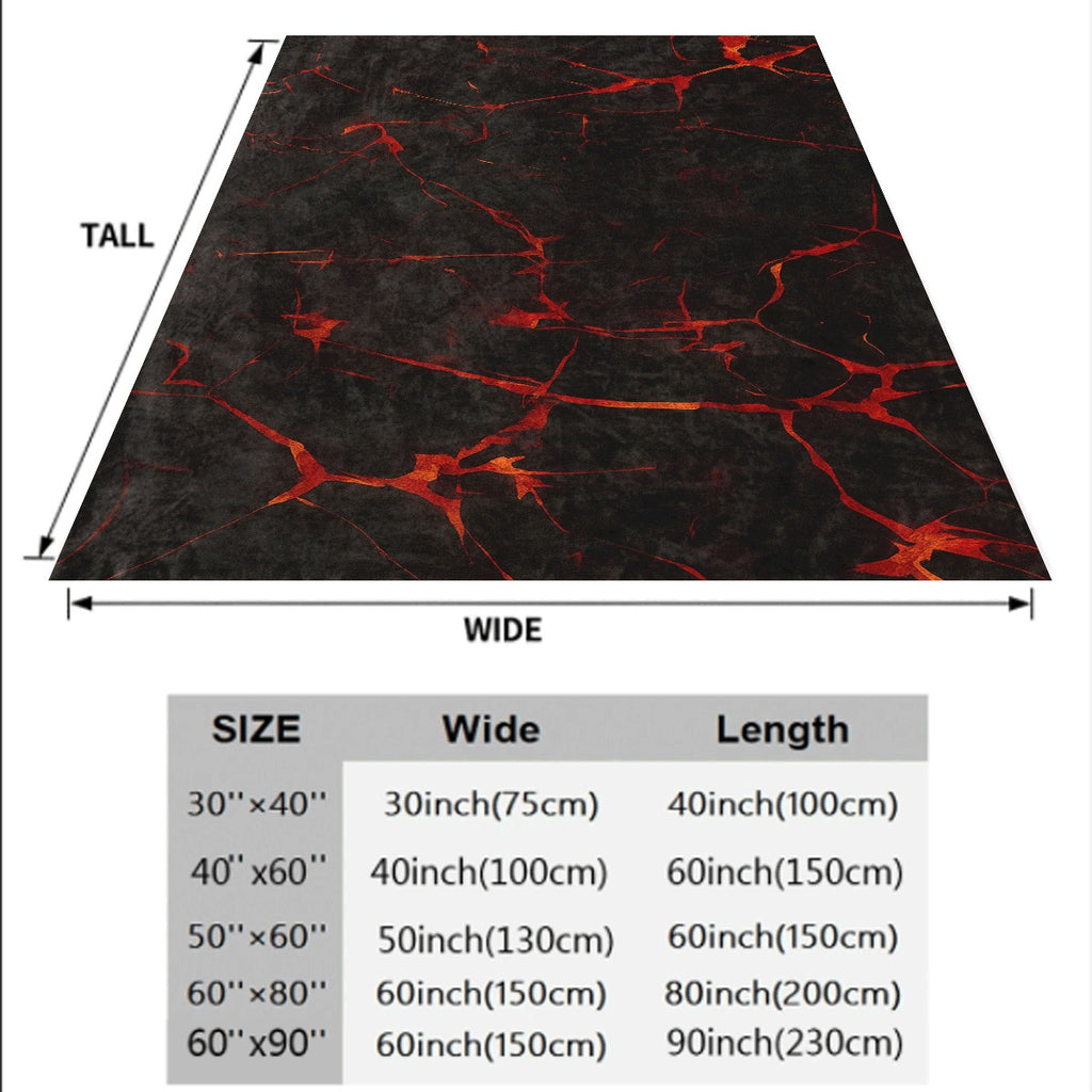 1pc Flannel Blanket Dark Retro Lava Glow Pattern Ultra-Soft Warm Blanket for Couch Sofa All Seasons