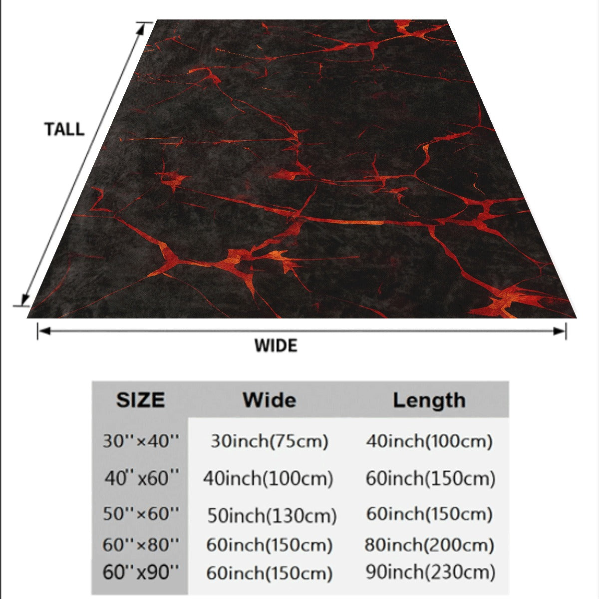 1pc Flannel Blanket Dark Retro Lava Glow Pattern Ultra-Soft Warm Blanket for Couch Sofa All Seasons