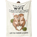 BeneCharm Funny Gifts for Wife, Wife Birthday Gift Ideas, to My Gorgeous Wifey Blanket, Wedding Anniversary Romantic Gift for Wifey, Valentines I Love You Gifts for Her, 60'' X 50''