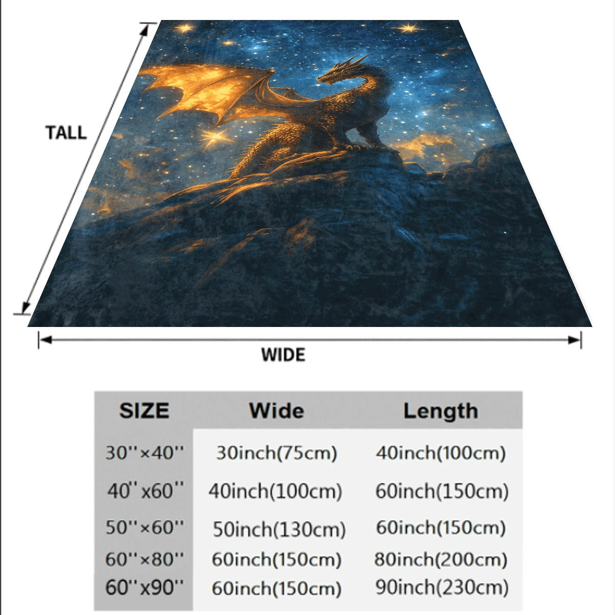 1pc Dragon King Print Fleece Blanket, Lightweight Flannel Throw for Sofa, Bed, Travel, Livingroom, Office, Couch, Chair, And RV Bed Digital Printing, Soft And Warm Fabric, Polyester, Home Decor