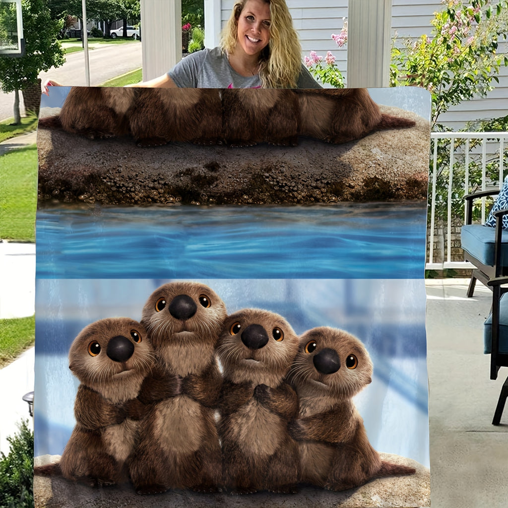 1pc Minase Fleece Throw, Designed for Both Adults And Children, Perfect for Home Use