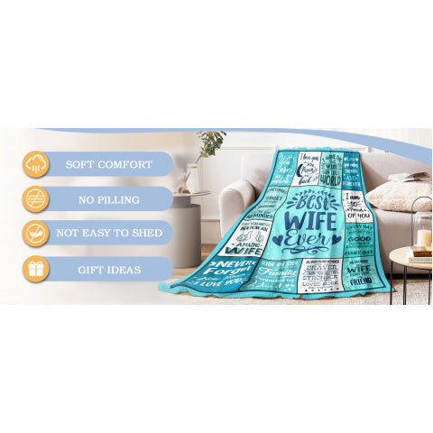 Gifts for a Wife Including a Christmas Blanket from Her Husband, Romantic Anniversary Presents, Birthday Gift Ideas, And Expressions of Love. The Best Gifts for a Wife Include a Cozy Blanket Measuring 50X60
