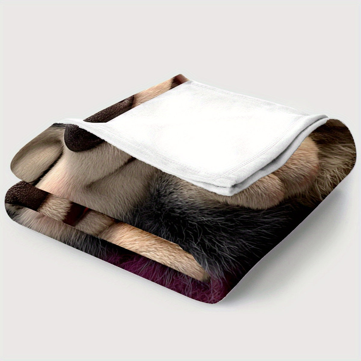 1pc Joyful Husky Print Blanket - Soft Polyester, All-Season Comfort Blanket for Home, Office, Travel, Camping | Vibrant Color Design, Camping Blanket|Playful Dog Design|Polyester Fiber, Husky