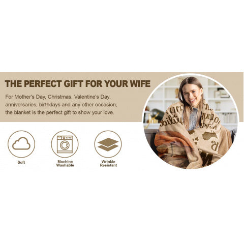 Gifts for Wife, Anniversary Wedding Gifts for Women, Birthday Wife Gifts Ideas, Healing Thoughts Blanket Presents for Her