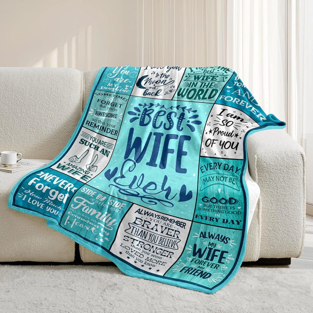 Gifts for a Wife Including a Christmas Blanket from Her Husband, Romantic Anniversary Presents, Birthday Gift Ideas, And Expressions of Love. The Best Gifts for a Wife Include a Cozy Blanket Measuring 50X60