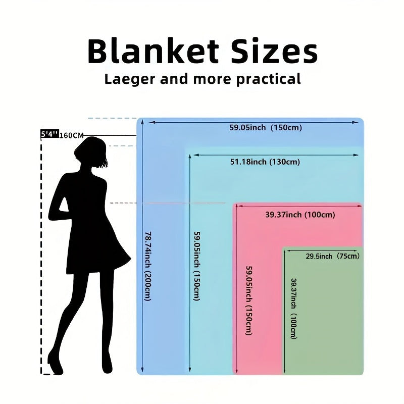 Spanish Love Letter Flannel Throw Blanket for Daughter, Soft Flannel, Contemporary Style, Polyester,, Digital Print, Mixed Colors, All-Season, Home Kitchen Bedding, 200-250g Square
