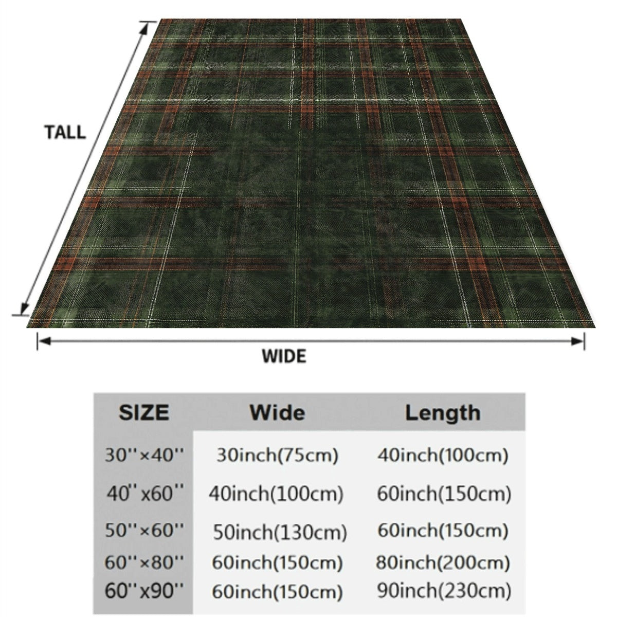 1pc Green And Brown Plaid Pattern Flannel Blanket Classic Checkered Design Soft Warm Throw for Sofa Cozy All-Season Plaid Flannel Material Retro Style Home Decor Accessory