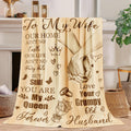 Anniversary for Wife from Husband Romantic Healing Thoughts Blanket for Women Perfect Wife Birthday Gift Ideas(Mother's Day Wedding Valentine's Idea) 60x50