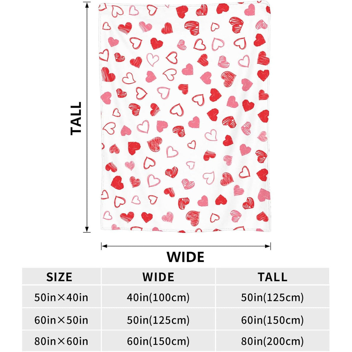 A Cozy And Soft Flannel Throw Blanket Featuring a Valentine'S Day Love Heart Design, Perfect for Your Girlfriend Or Sweetheart. This Lightweight Blanket in Pink And Red Is Ideal for Both The Sofa And Bed