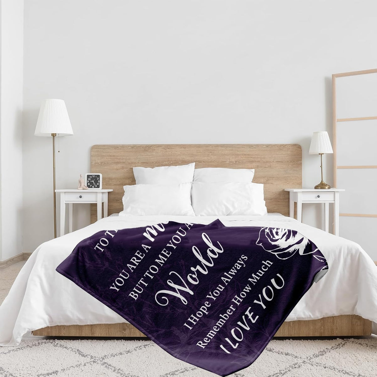Gifts for Mom'S Birthday, a Christmas Blanket from Her, a Cozy Blanket for My Mother, The Perfect Gift for The Best Mom Ever, a Present for Mother'S Day Or Valentine'S Day, a Soft Flannel Throw for The Couch Or Measuring 50X60