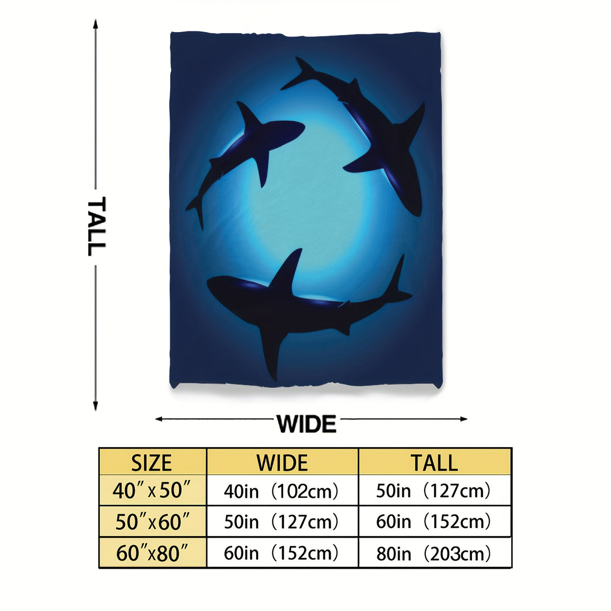 1pc Ultra-Soft Micro Fleece Blanket Shark Blanket Cartoon Cute Marine Animal Ligtweight Cozy Soft Print Throw Blankets for Women Gifts