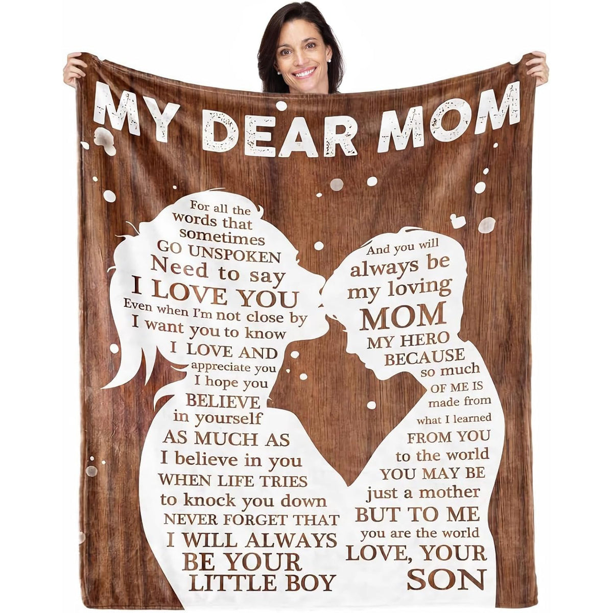 Birthday Gifts for Mom from Son Stocking Stuffers I Love You Gifts Best Mom Ever Ideas to My Mom Blanket Mothers Day Christmas Valentines Present Bed Throw Blanket 60x50