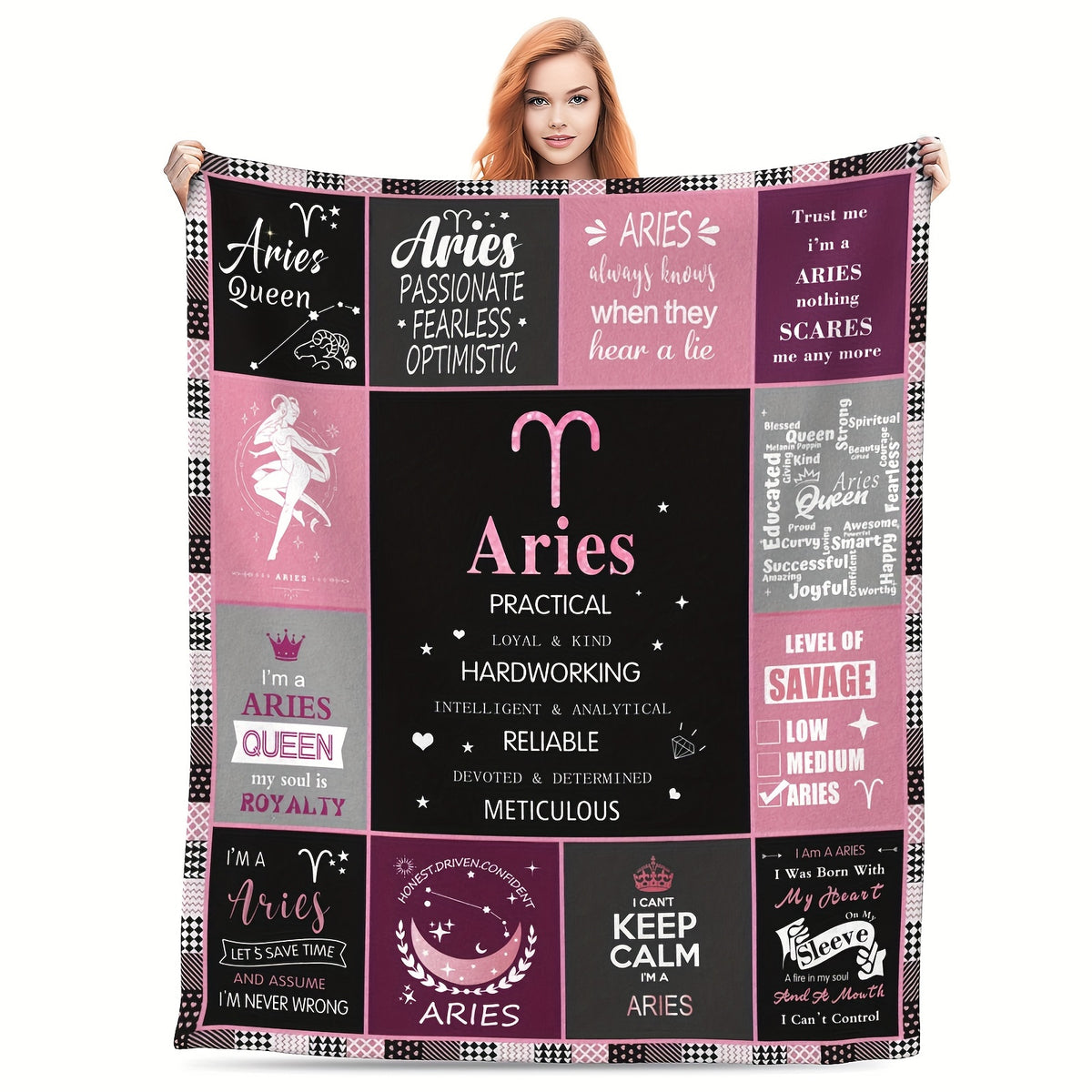1pc Zodiac Blanket Gift for Women and Men, Birthday Christmas Gift Idea, Aries, Taurus, Gemini, Cancer, Leo, Virgo, Libra, Scorpio, Sagittarius, Capricorn, Aquarius, Pisces, Zodiac Women Blanket Gift, Zodiac Themed Home Decor 60x80