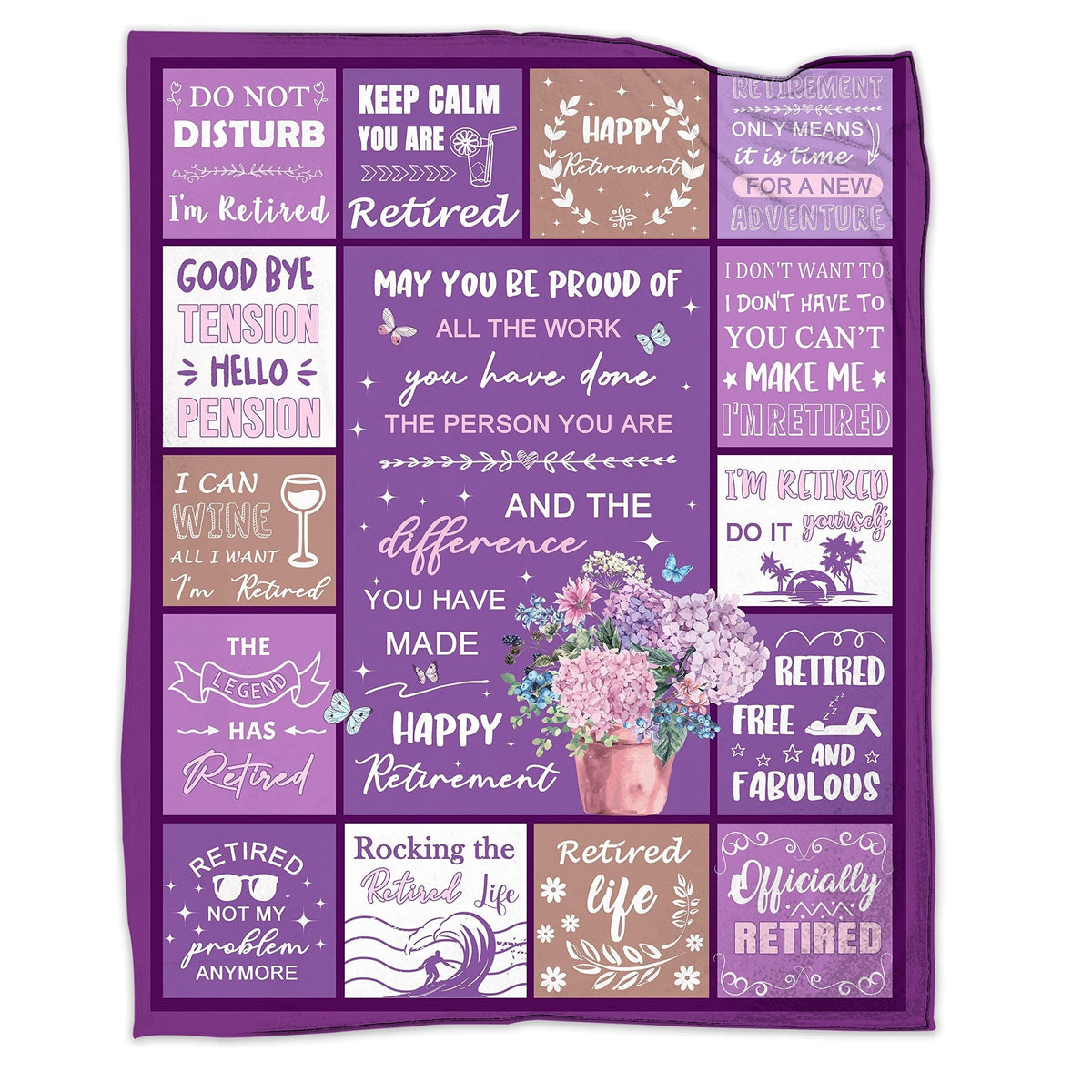 1pc Vintage Style Retirement Gift for Women, 50 x 60 Inches - Elegant Mixed Colors, Hand Wash Only, Perfect for Retirement Party Decorations and Thoughtful Presents for Colleagues and Friends, Retirement Gifts for Women