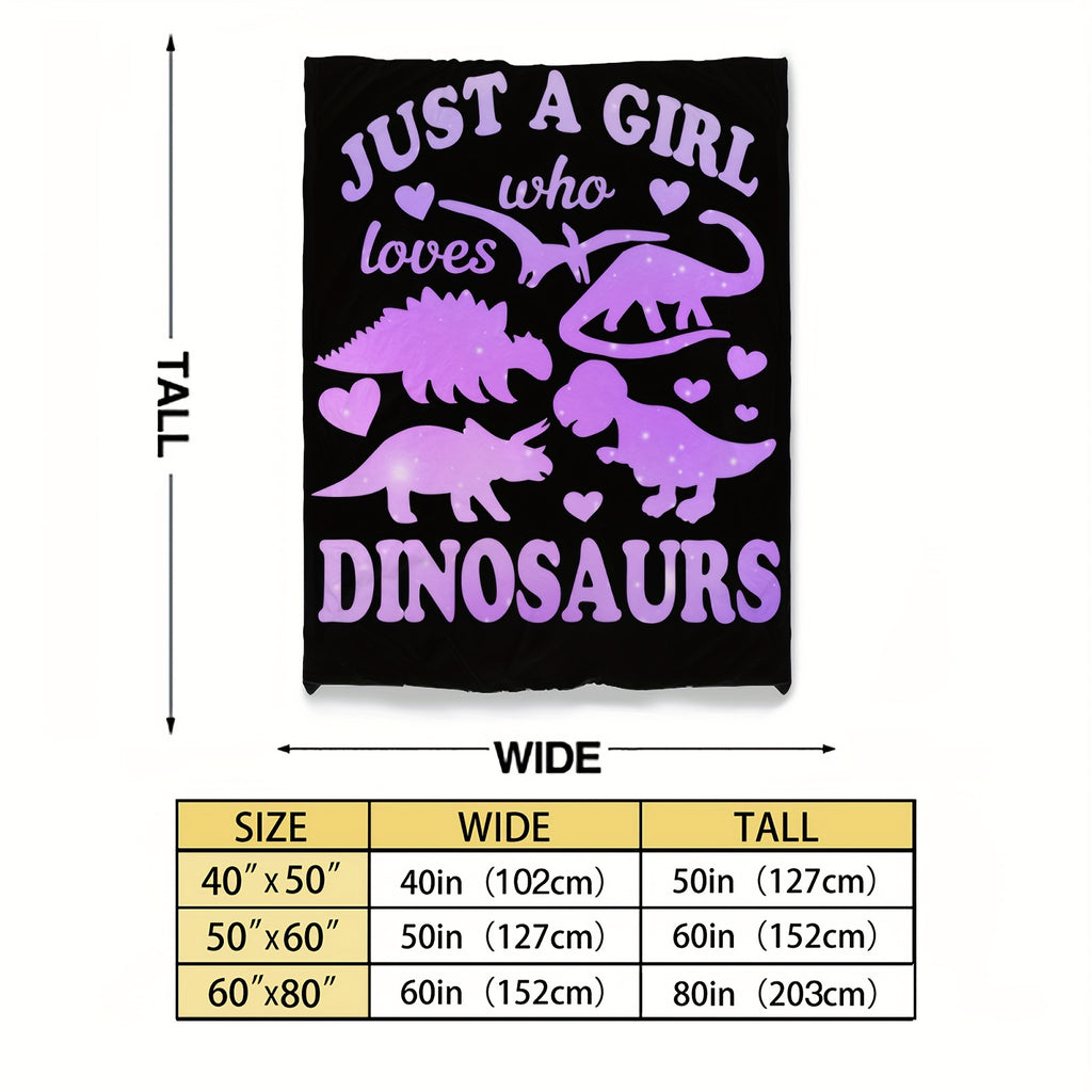 Dinosaur Lover's Delight: Soft Plush Throw Blanket - Perfect Gift for Youngsters & Women, Cozy Flannel Dino Blanket for Couch or Chair, 50x40 Inches