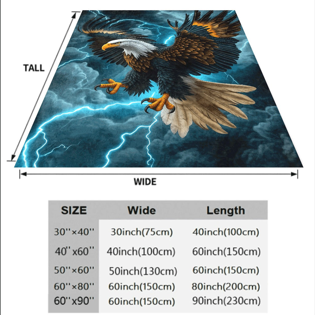 1pc Eagle in Flight Throw Blanket Lightweight Flannel Soft & Warm Digital Print All-Season Use for Sofa Outdoor Camping Living Room Office Chair and Polyester Fiber Machine Wash
