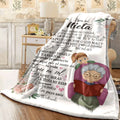 1pc Grandma'S Unique Flannel Blanket for Her Granddaughter, Infused with Love And Warmth, a Tactile Memento to Treasure Daily