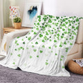 St Patricks Day Throw Blanket, St Patrick's Day Blanket Irish Blanket Green Clover Shamrocks Throw Blanket Spring Holiday Blanket St. Patrick's Throw Blanket for or Couch Sofa, 50x60 Inch, Multi1
