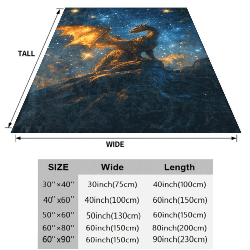 1pc Dragon King Print Fleece Blanket, Lightweight Flannel Throw for Sofa, Bed, Travel, Livingroom, Office, Couch, Chair, And RV Bed Digital Printing, Soft And Warm Fabric, Polyester, Home Decor