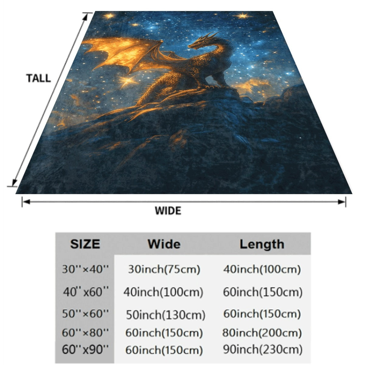 1pc Dragon King Print Fleece Blanket, Lightweight Flannel Throw for Sofa, Bed, Travel, Livingroom, Office, Couch, Chair, And RV Bed Digital Printing, Soft And Warm Fabric, Polyester, Home Decor