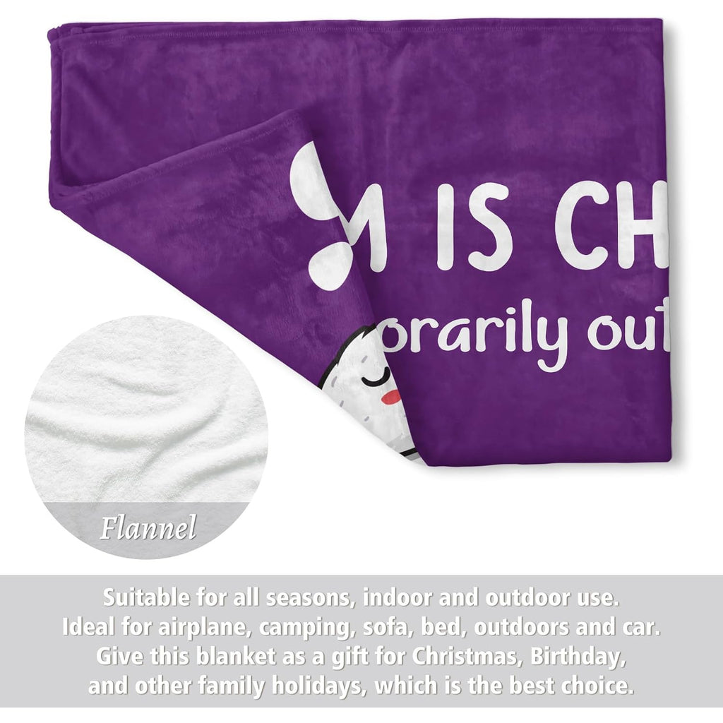 Craftique Offers Christmas And Birthday Presents for Mothers, Featuring a Cozy Blanket Adorned with a Humorous Design. This Practical Throw Is Perfect for Napping Or Traveling, Measuring 60 by 50 Inches