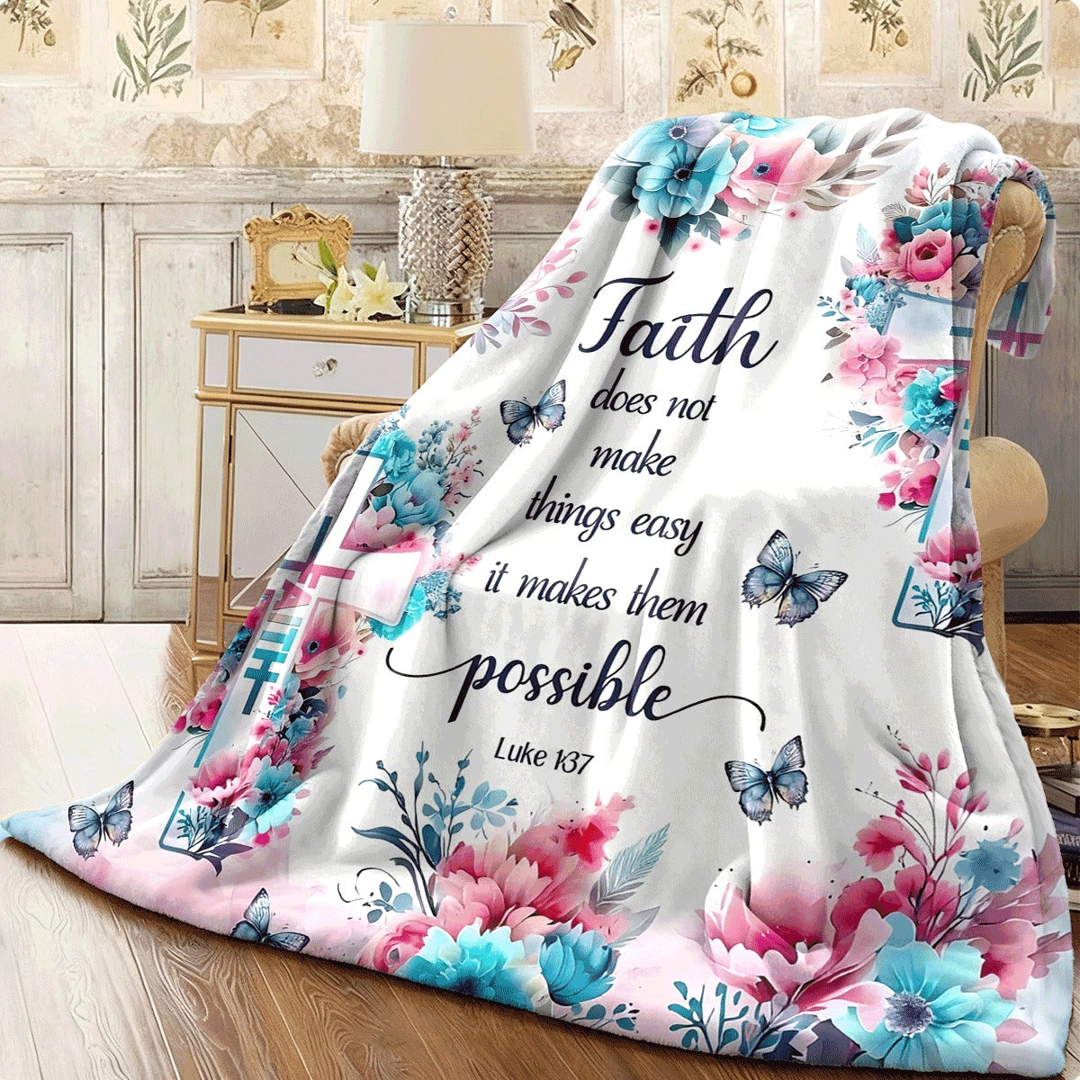1pc a Cozy Fleece Throw Blanket Featuring an Uplifting Quote, Ideal As a Gift for Any Time of The Year