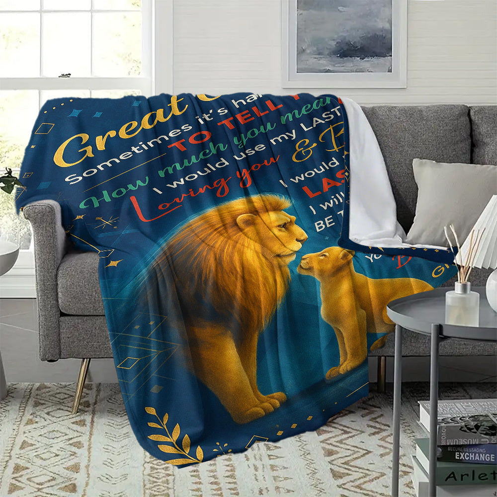 A Heartfelt Blanket Featuring Messages from His Great-Grandfather, Perfect for Birthdays, Holidays, Or Any Special Event to Convey Love And Support