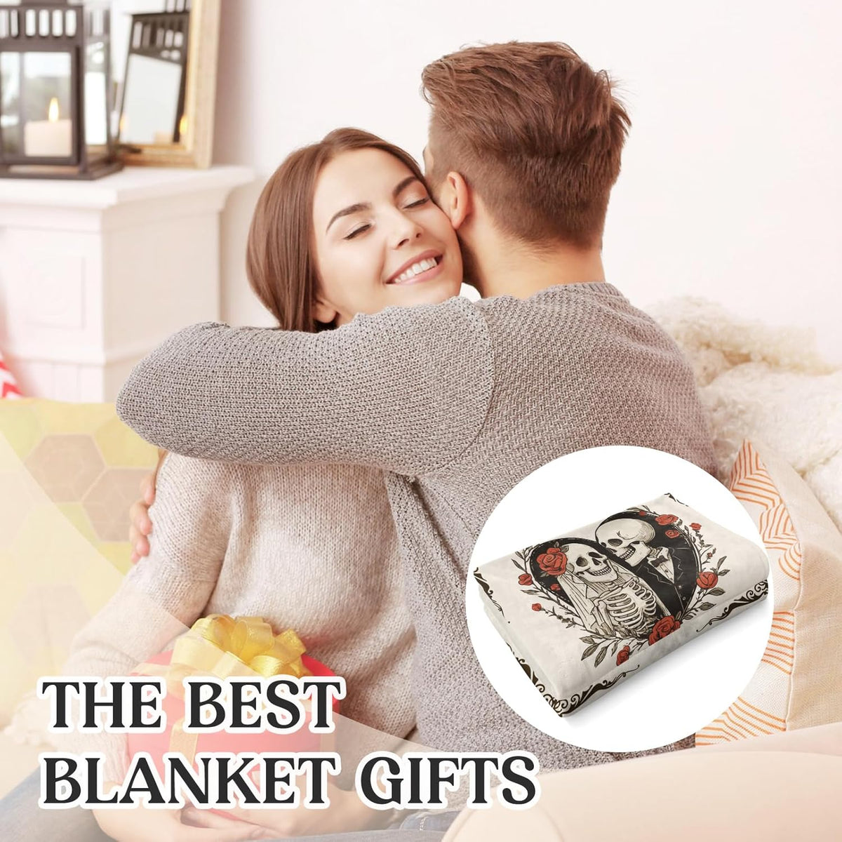 Valentines Day Gifts for Her Him, Wedding Anniversary Blanket Gifts for Women Men 60x50, Wedding Gifts for Married Couples Wife Husband Newlyweds Bride, to My Love I Love You Birthday Gift