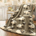 1pc a Cozy Fleece Blanket Featuring a Sheep Design, with a High-Definition Digital Print. It'S Soft, Breathable, Made of 100% Polyester, And Makes an Ideal Gift for Loved Ones