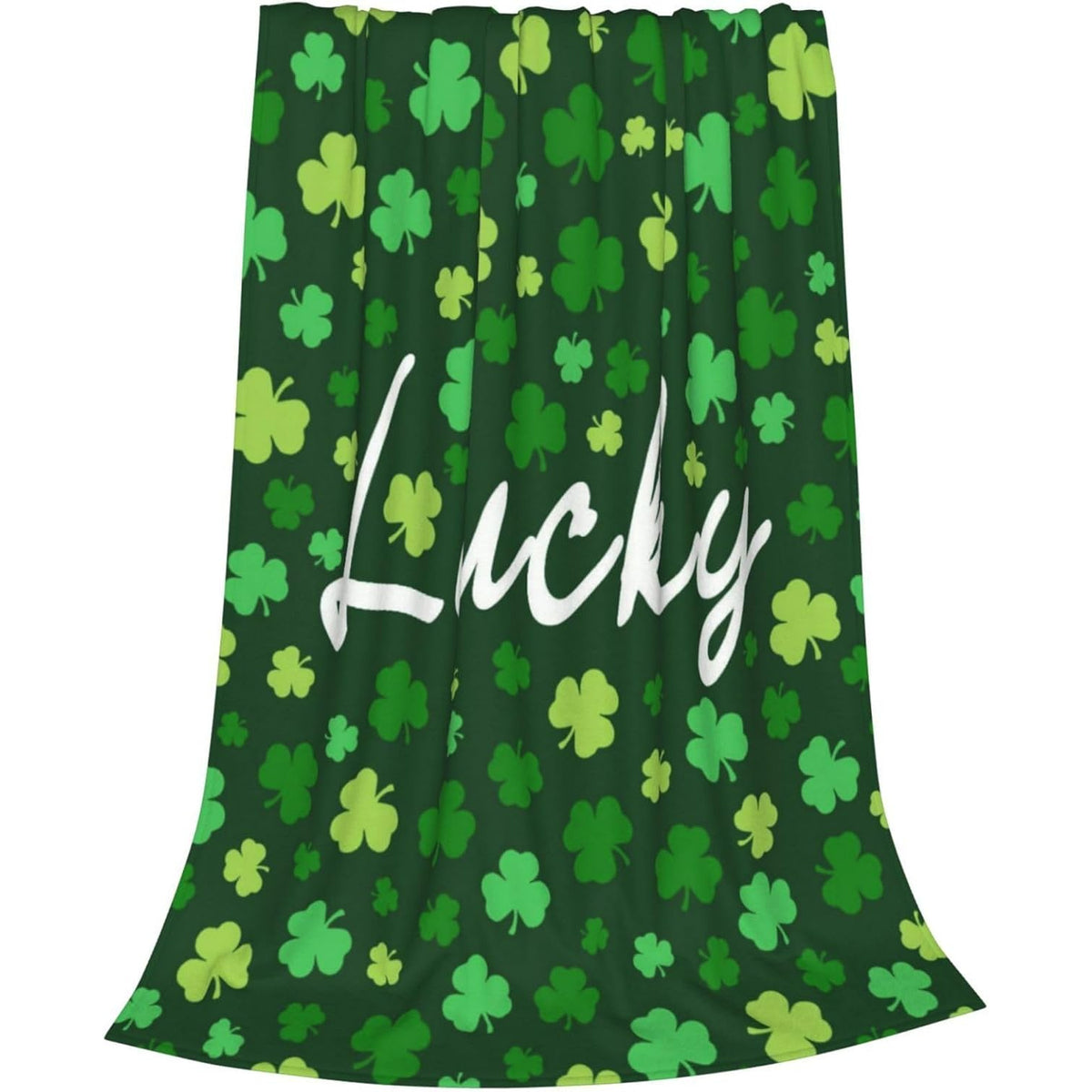 A Humorous St. Patrick'S Day Blanket Featuring Lucky Shamrocks, Measuring 50 X 60, Perfect for Decorating Your Couch Or at Home