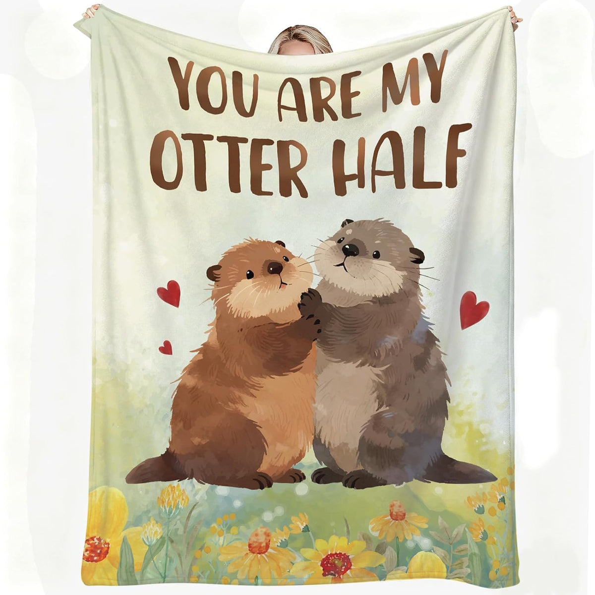 Gifts of Anniversary Blankets for Both Men And Women, Featuring a Cozy Flannel Design with a Charming Otter, Measuring 50X60. Perfect for Birthdays, Christmas, Valentine'S Day, Or Weddings, This Couple'S Blanket Is an Ideal Present for a Wife