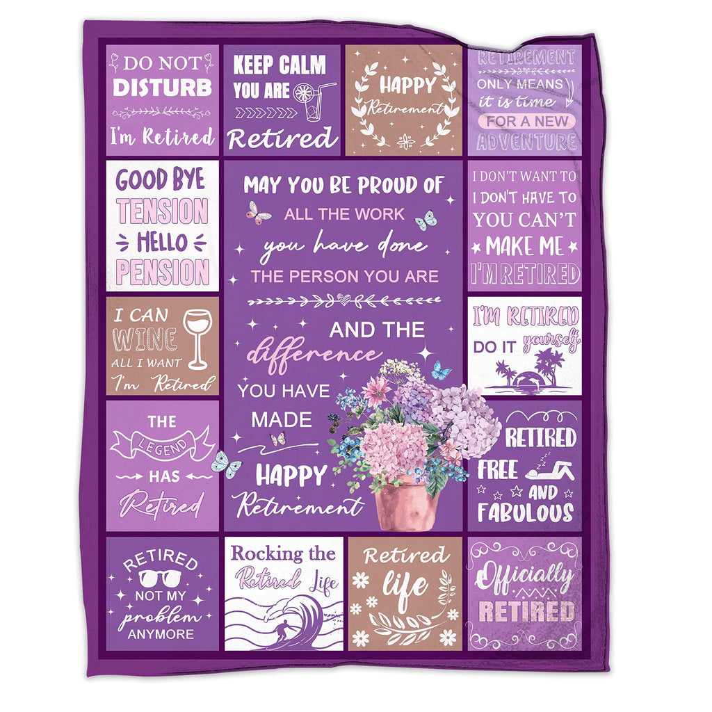 1pc Vintage Style Retirement Gift for Women, 50 x 60 Inches - Elegant Mixed Colors, Hand Wash Only, Perfect for Retirement Party Decorations and Thoughtful Presents for Colleagues and Friends, Retirement Gifts for Women
